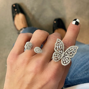 The Mariah Grand Diamond Butterfly Ring