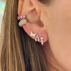 Enchanted Diamond Butterfly Stud Earrings