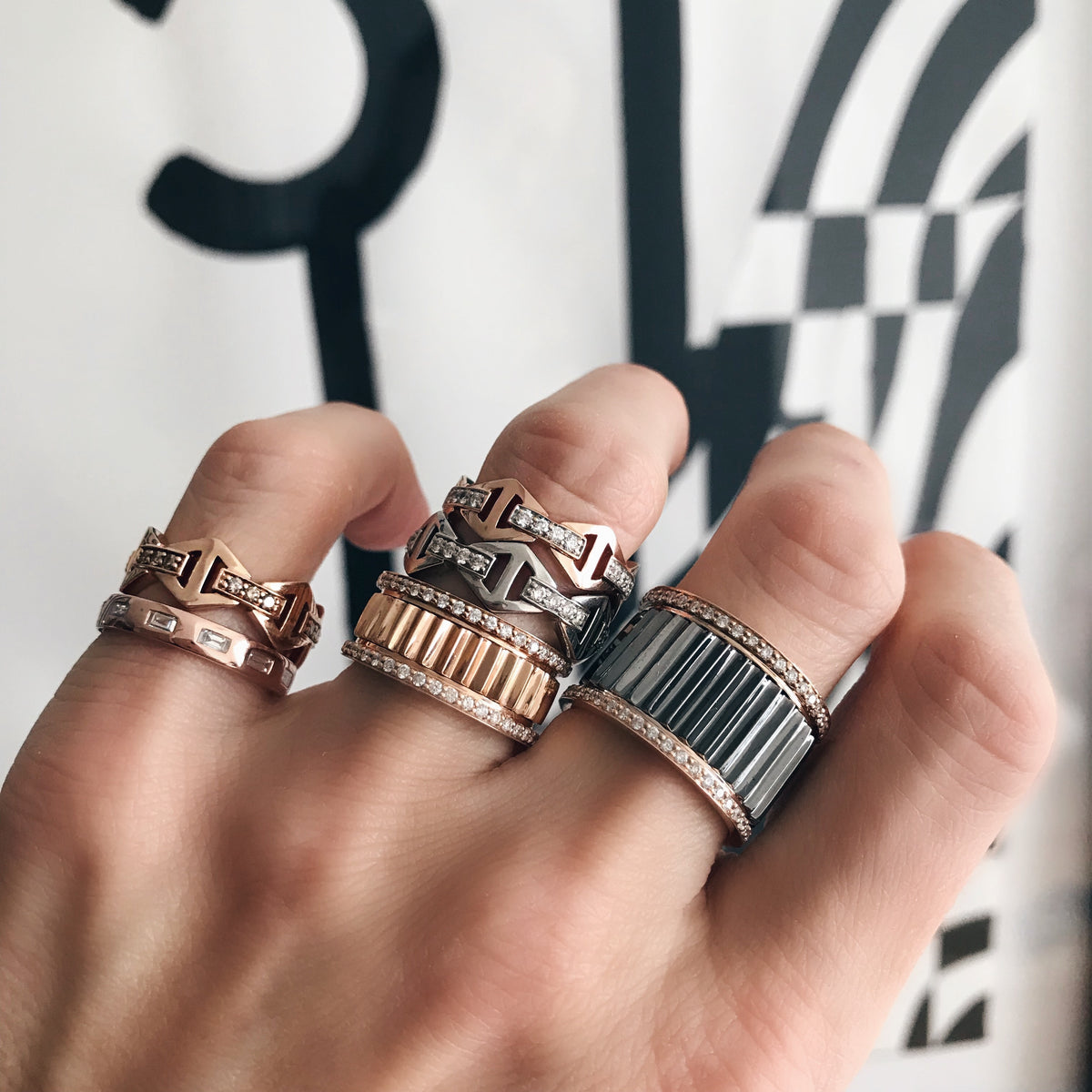 Clive 18k Rose Gold 10mm Fluted Band