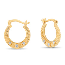 The Ashleigh Bergman Collective x My Story by Jackie Cohen Fluted Diamond Hoop Earrings