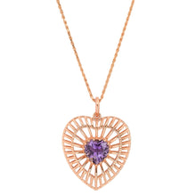 The Ashleigh Bergman Collective x Nina Segal Caged Amethyst Heart Necklace
