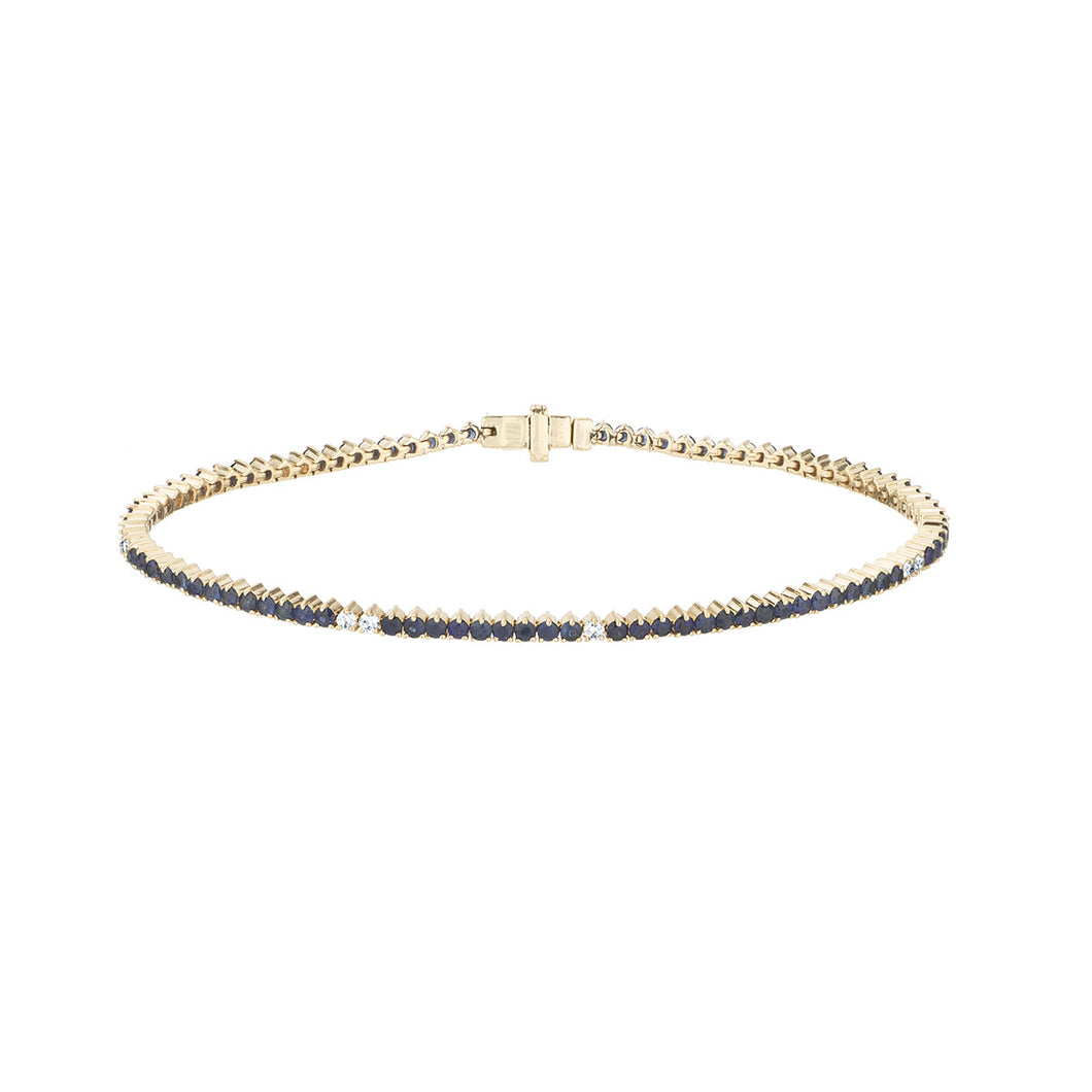 Diana Sapphire & Diamond Accents Tennis Bracelet