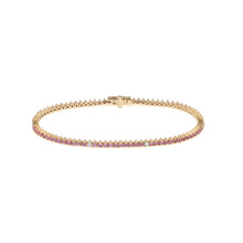Pink Sapphire & Diamond Tennis Bracelet