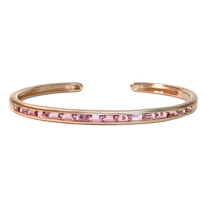 Limited Edition Cirque Oval Hinged Cuff Bracelet with Light Pink Tourmaline