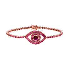 Big Eye Gemstone Tennis Bracelet