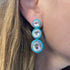 Melange 3-Tier Oval Shape Semi Precious Stone Earrings