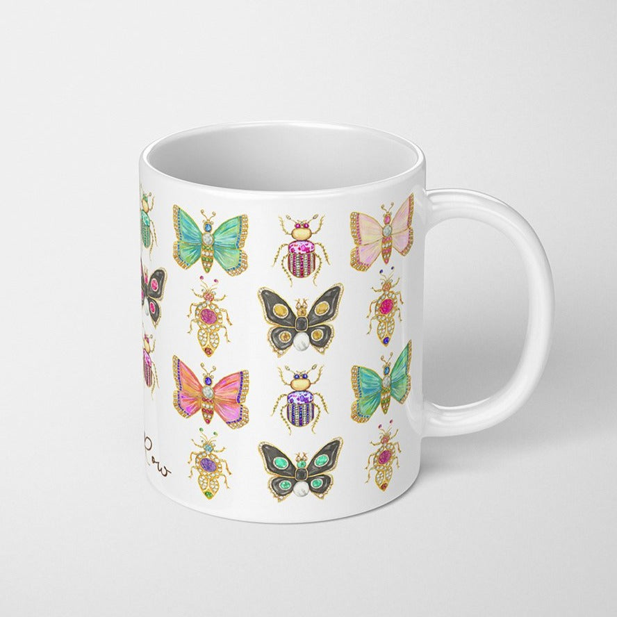 Butterflies & Bugs Vintage Brooches Coffee Mug