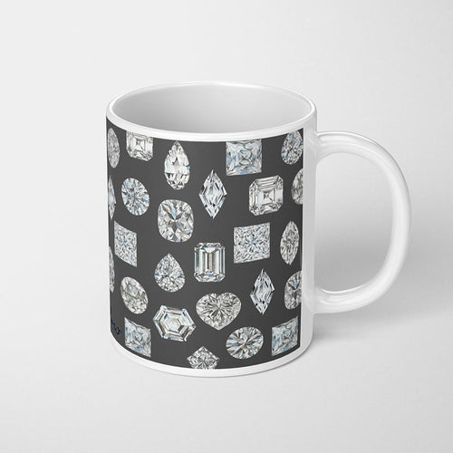 Diamond Shapes Coffee Mug With Black Background