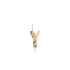 Puffy Gemstone Letter Charm