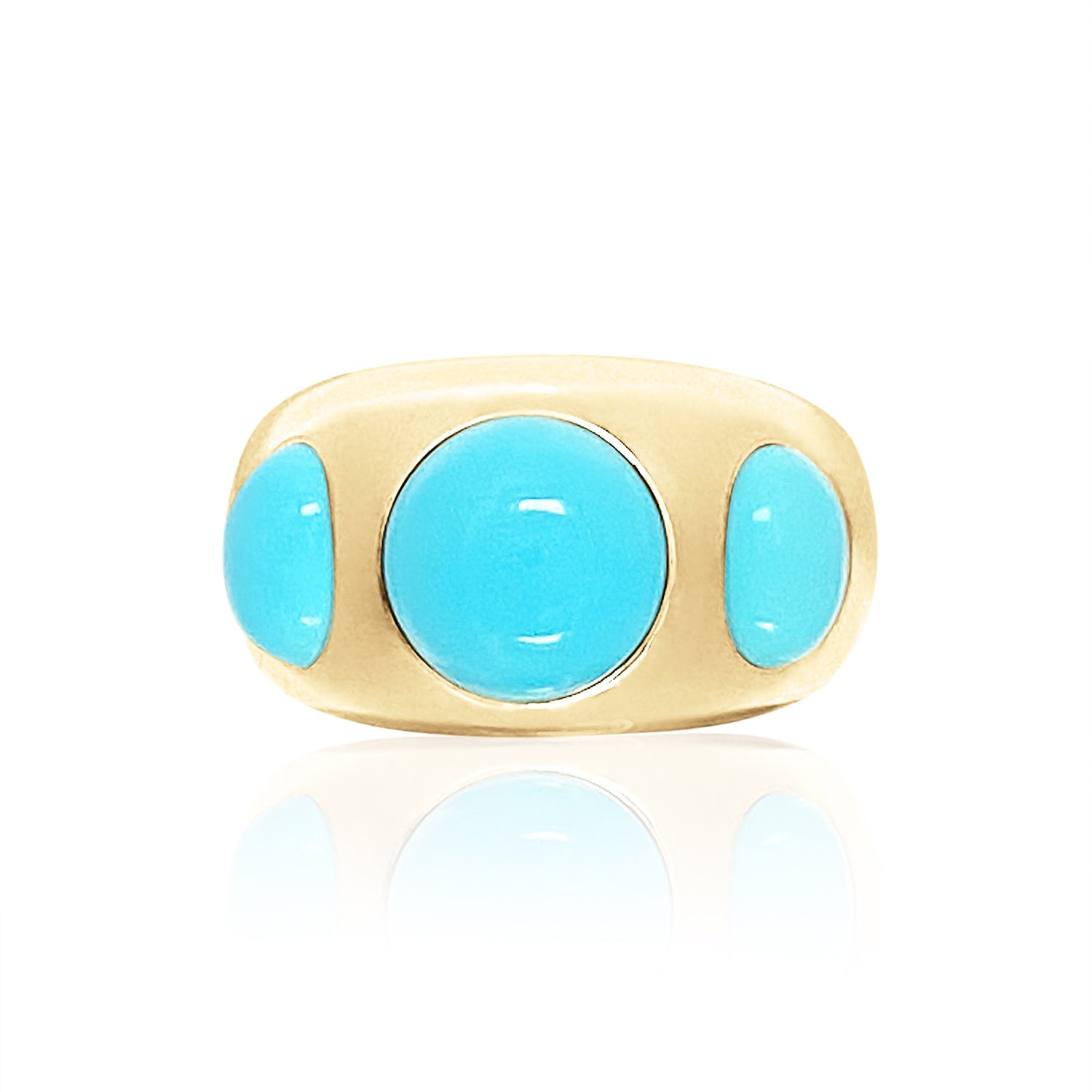 Sleeping Beauty Chunky Turquoise Dome Ring