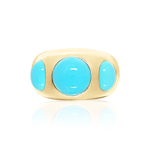 Sleeping Beauty Chunky Turquoise Dome Ring