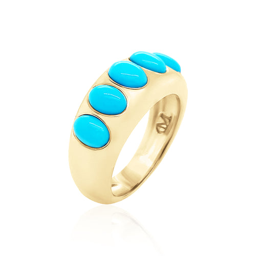 Turquoise Oval Nomad Dome Ring