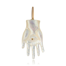 Mother of Pearl Hand Carved Hamsa Charm