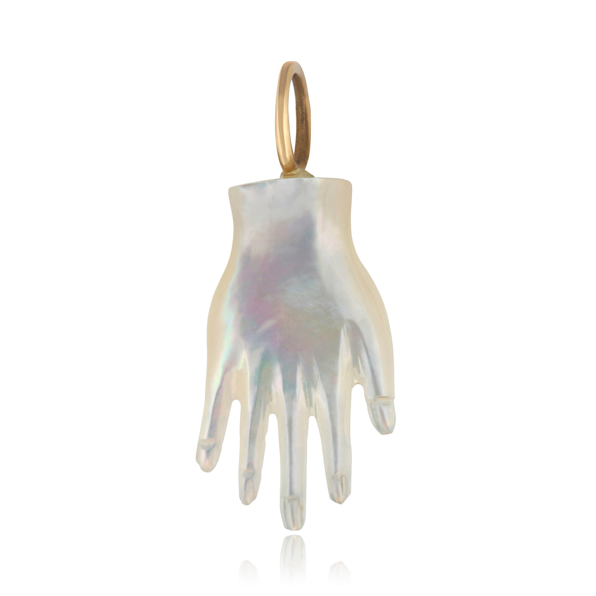 Mother of Pearl Hand Carved Hamsa Charm