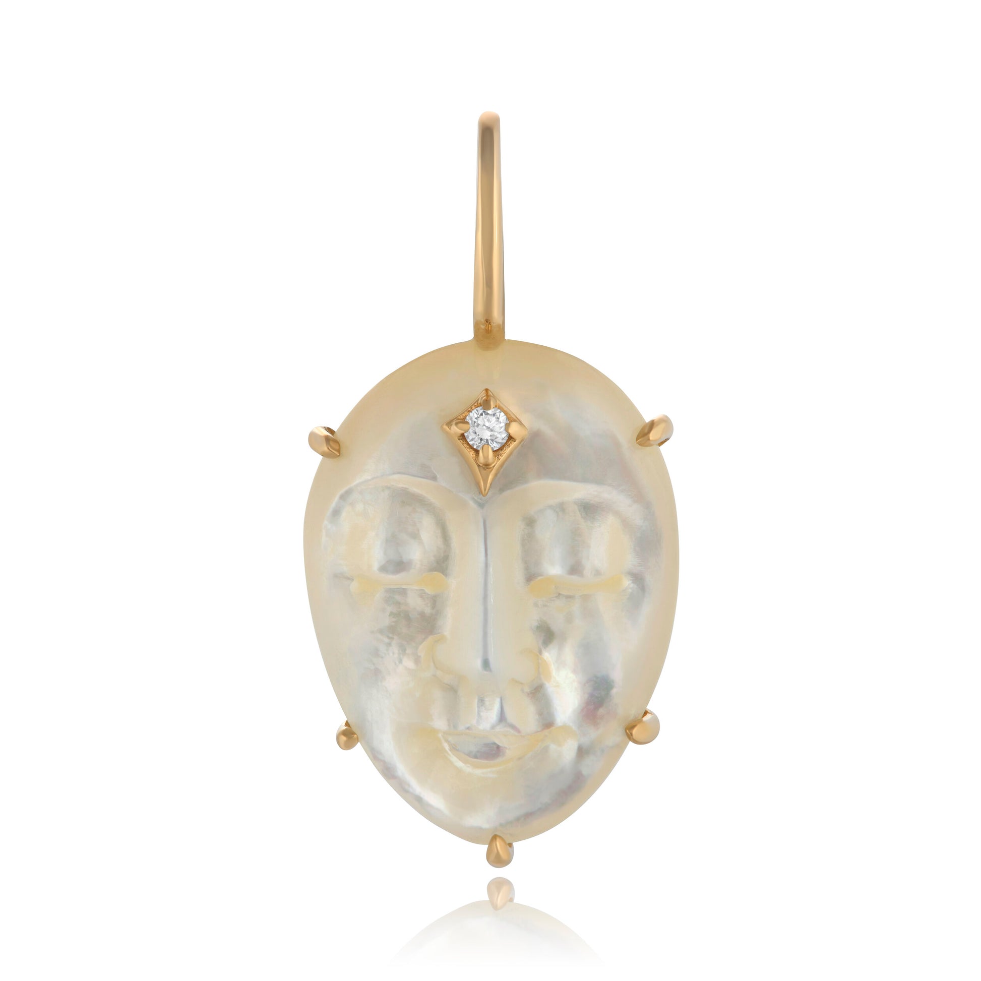 Mother of Pearl Third Eye Goddess Charm