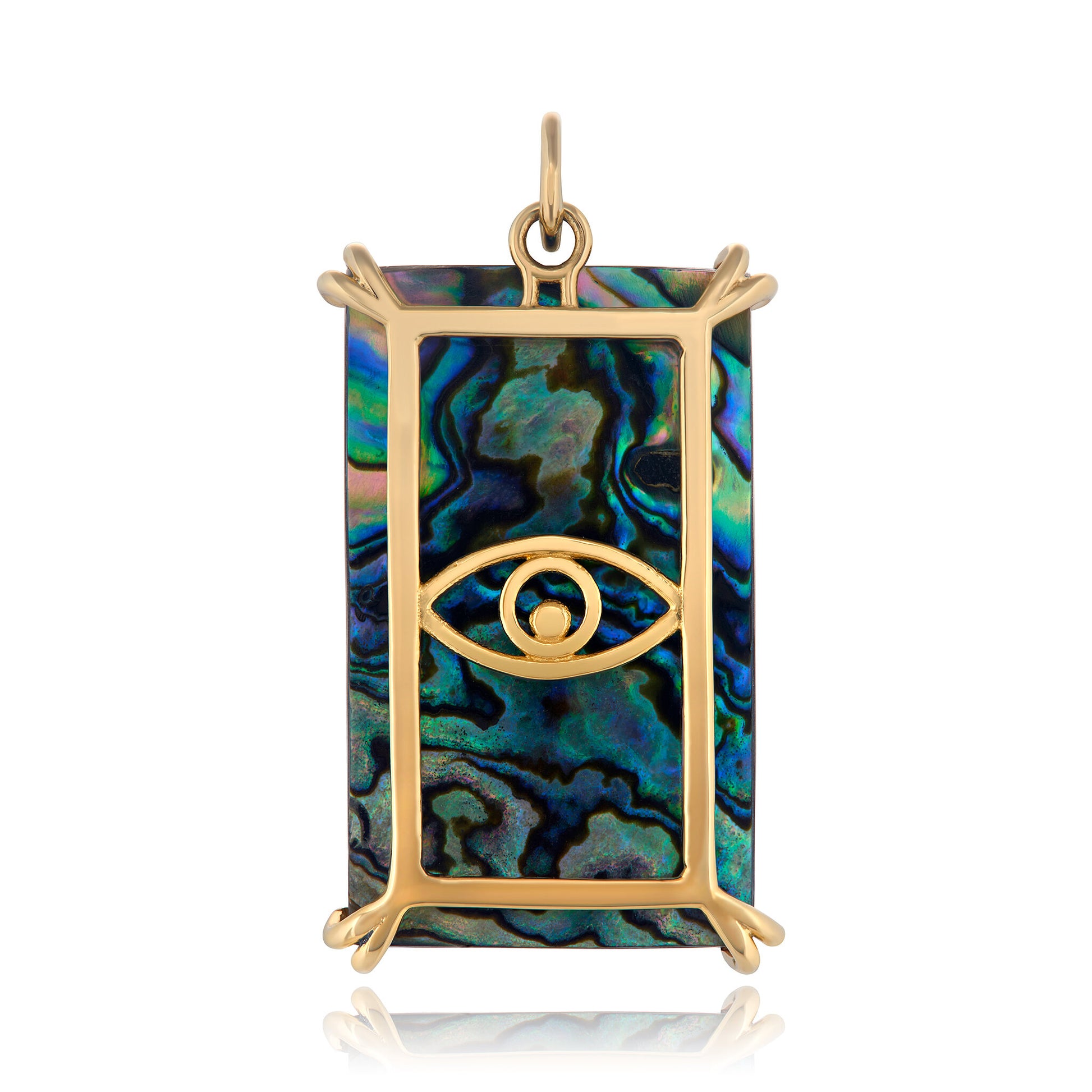 Hand Carved Three of Swords Tarot Card Charm