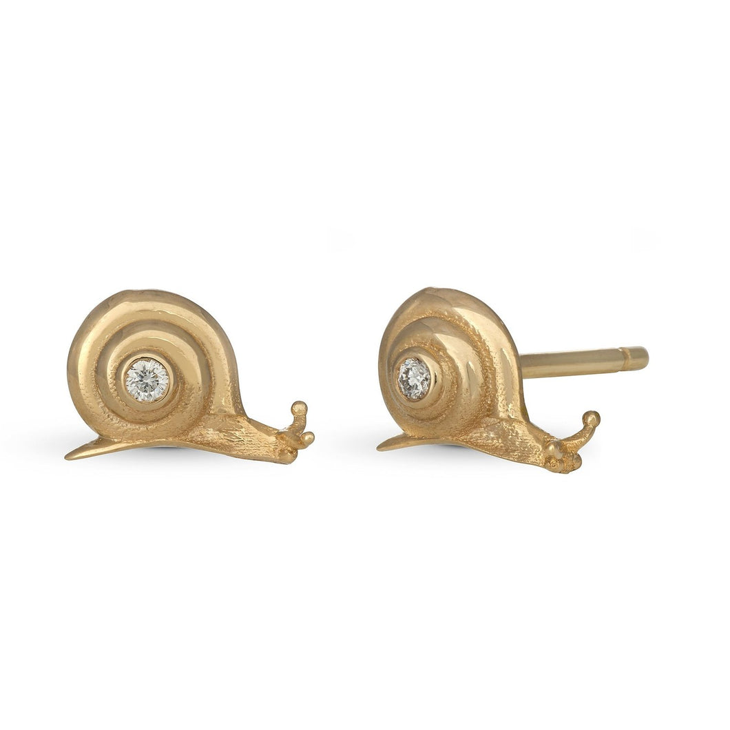 Mini Snail Stud Earrings