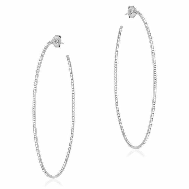 Jumbo Diamond In and Out Hoop Earrings