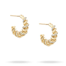 Pasta Large Pave Fusilli J Hoop Earrings