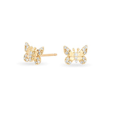 Enchanted Diamond Butterfly Stud Earrings