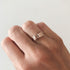 Rectangle Diamond Skinny Plaque Engravable Ring