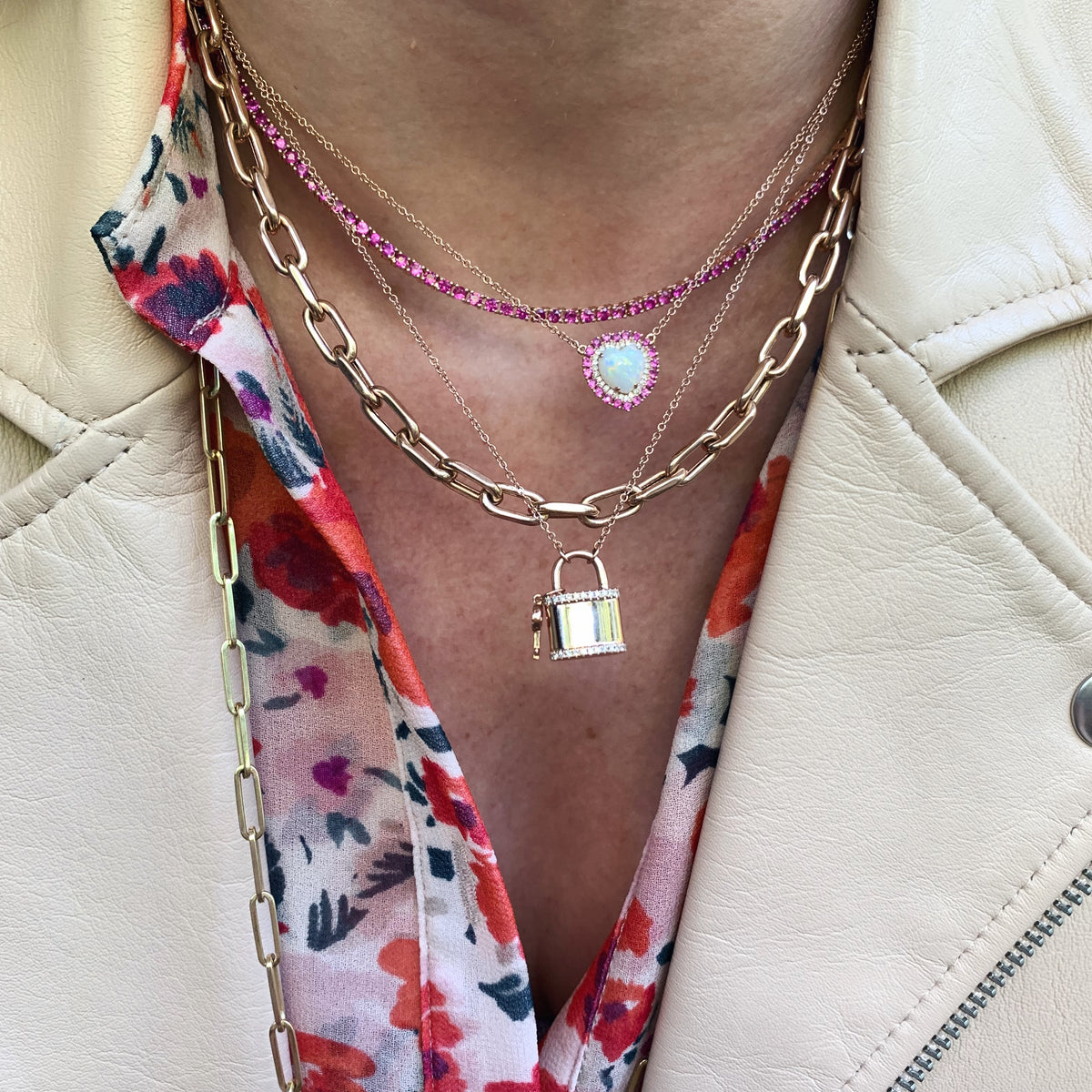Grande Luxe Link Drawn Gold Cable Chain Necklace