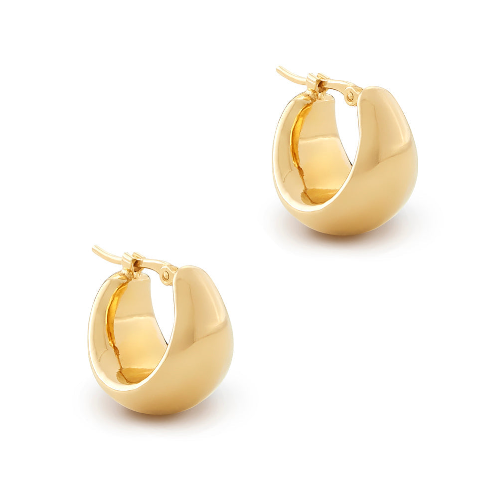 Helium Gold Huggie Hoop Earrings
