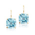Twinkle Twinkle Octagonal Blue Topaz Drop Earrings