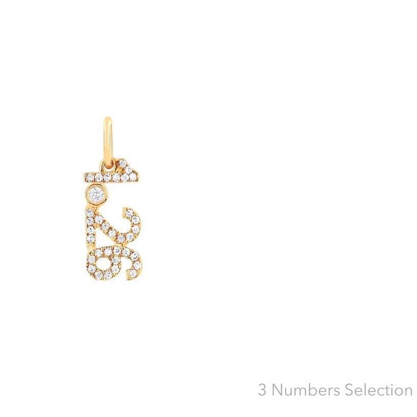 Custom Diamond Date Charm