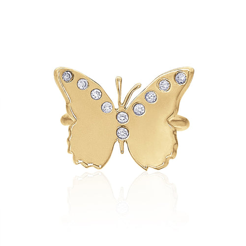 Evie Butterfly Ring with Diamonds