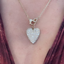 Big Love Scattered Diamond Heart Pendant Charm