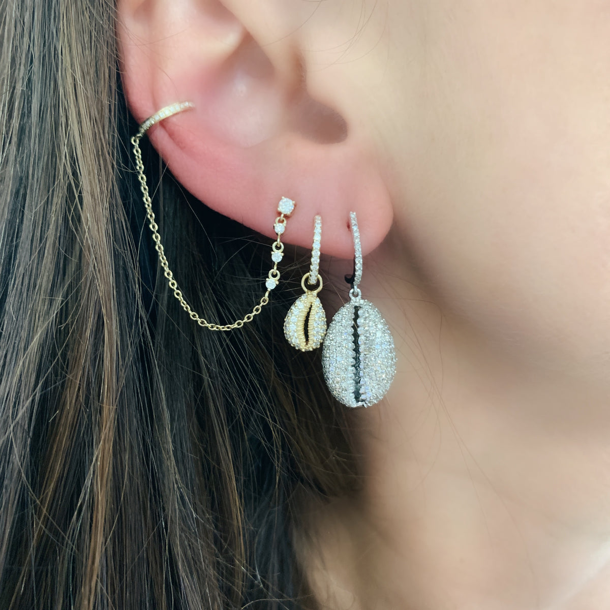 Diamond Ear Cuff and Chain