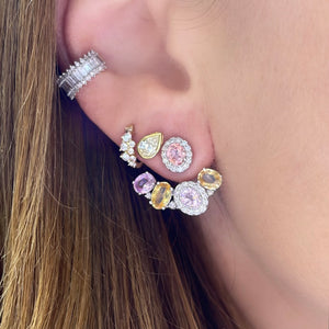 Pastel Pair of Sapphires & Diamond Accent Ear Jackets