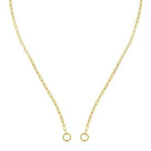 Thin Open Front Paperclip Link Chain Necklace (Solid)