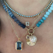 Glitzy Tourmaline and Diamond Bezel Necklace