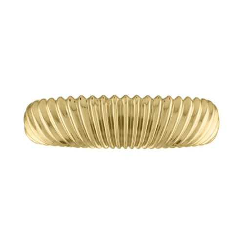 Carson Wide Fluted Gold Band Ring