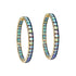 Limited Edition Cirque 1 Inch Inside Out Classic Hoop with Australian Opal