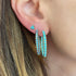 Cirque 1 Inch Inside Out Classic Hoops with Turquoise