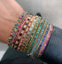 Cirque Slim Oval Hinged Cuff Bracelet with Purple Garnet Baguettes