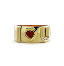 Personalized Radiant Wide Cigar Band Ring