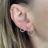 Petite Vita Pave Diamond Hoop Stud Earrings