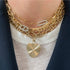 Large Paperclip Link Necklace with Diamond Link