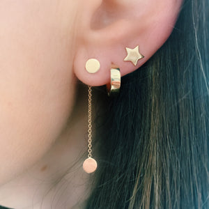 Chained Disc Earrings