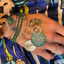 Mother of Pearl or Malachite Diamond Celestial Starburst Pendant