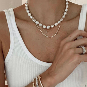 Delicate Diamond Spikes Necklace