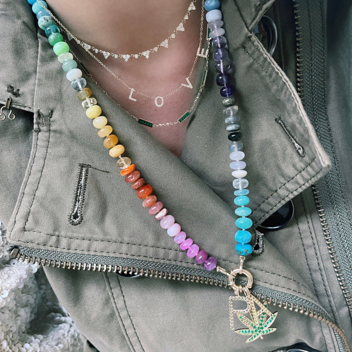 Cuban Chain Link Initial Charm