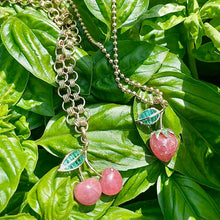 Emerald & Rhodochrosite Sweet Strawberry Charm