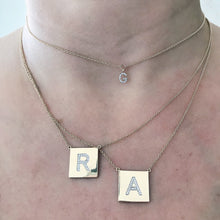 Diamond Scrabble Initial Necklace