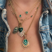 Alana Semi Precious Stone & Diamond Heart Pendant Charm