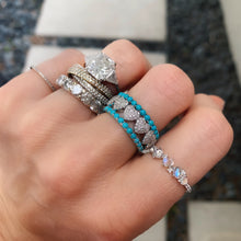 Turquoise Cabochon Eternity Stacking Ring